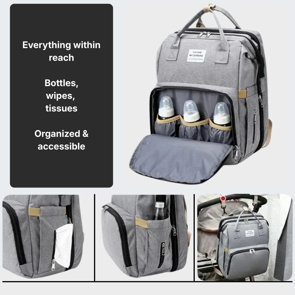 MyBabyCosy Essential Bag | 3-in-1 Convertible Baby Bag